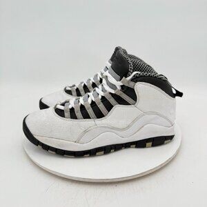 Nike Air Jordan Retro 10 Steel 2013 Men Size 8 310805-103 White Grey Shoes